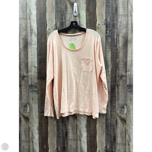 Top Long Sleeve By Eddie Bauer In Peach, Size: 2x