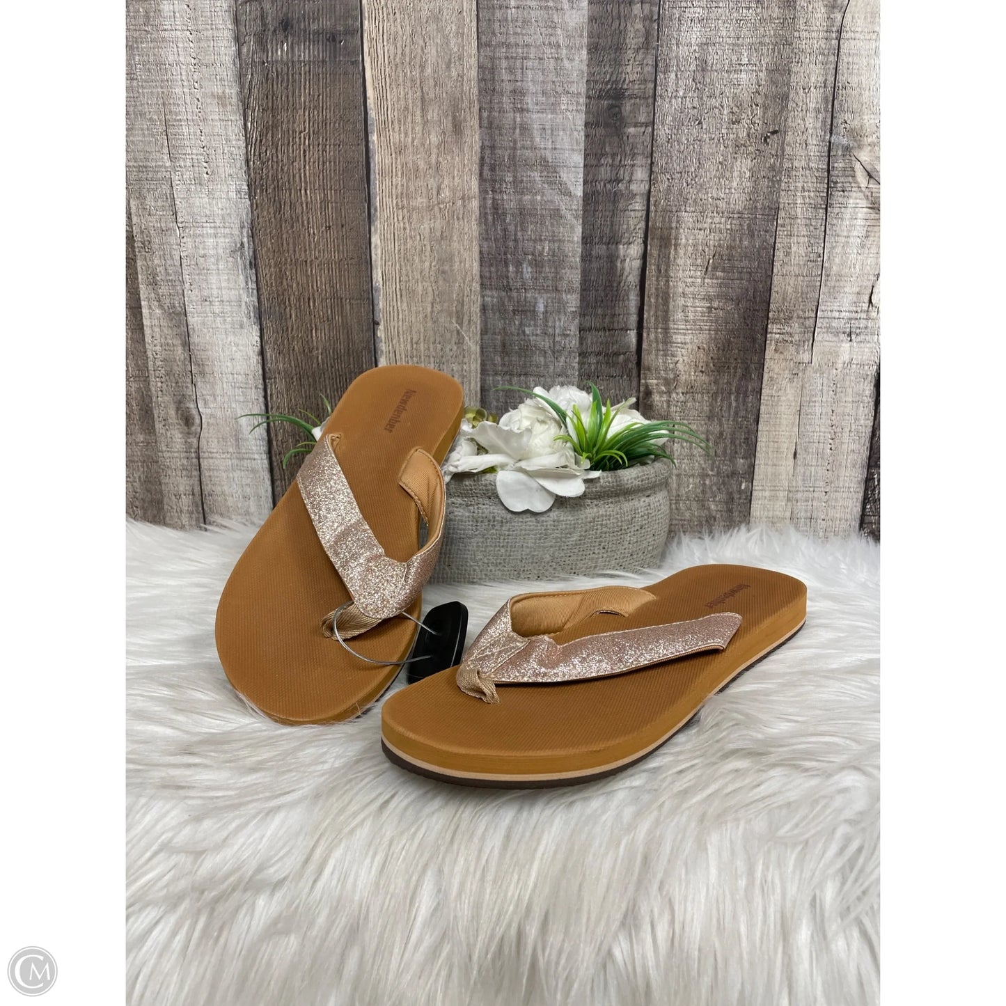 Sandals Flats By Cme In Brown, Size: 9.5