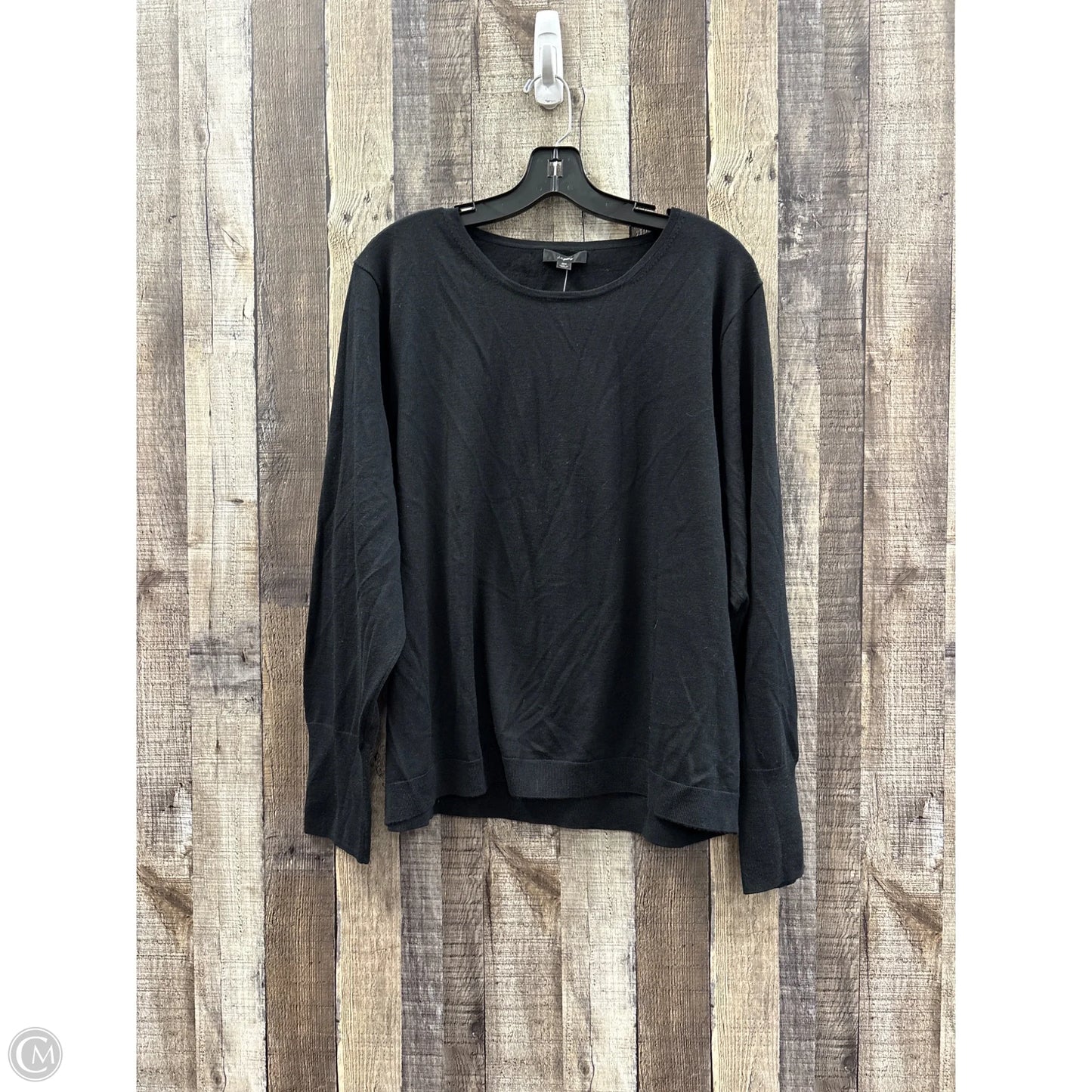 Top Long Sleeve By J. Crew In Black, Size: 3x