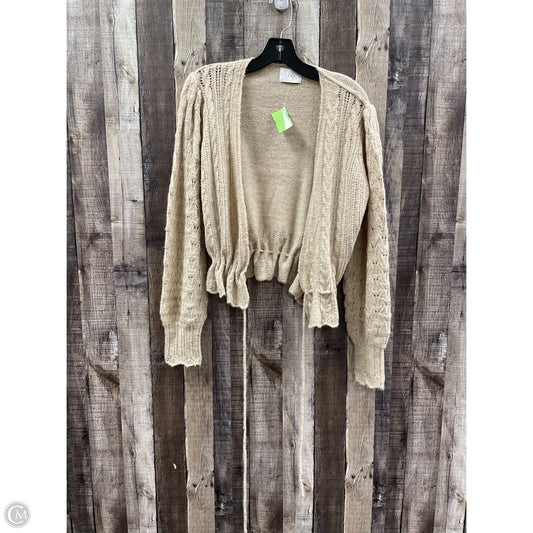 Sweater Cardigan By Lush In Tan, Size: M