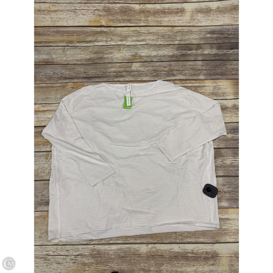 Athletic Top Long Sleeve Crewneck By Lululemon In Cream, Size: 10
