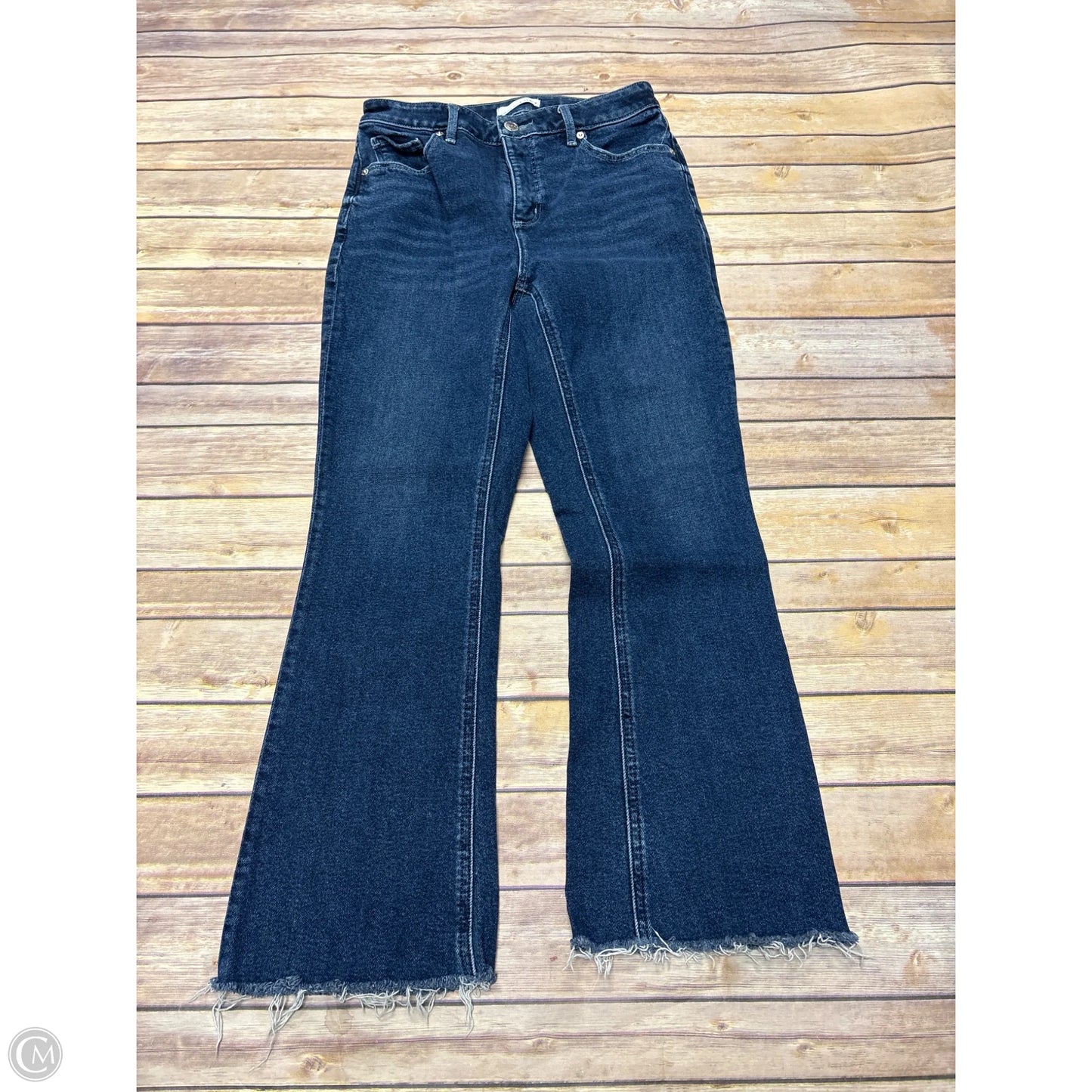 Jeans Cropped By Loft In Blue Denim, Size: 4
