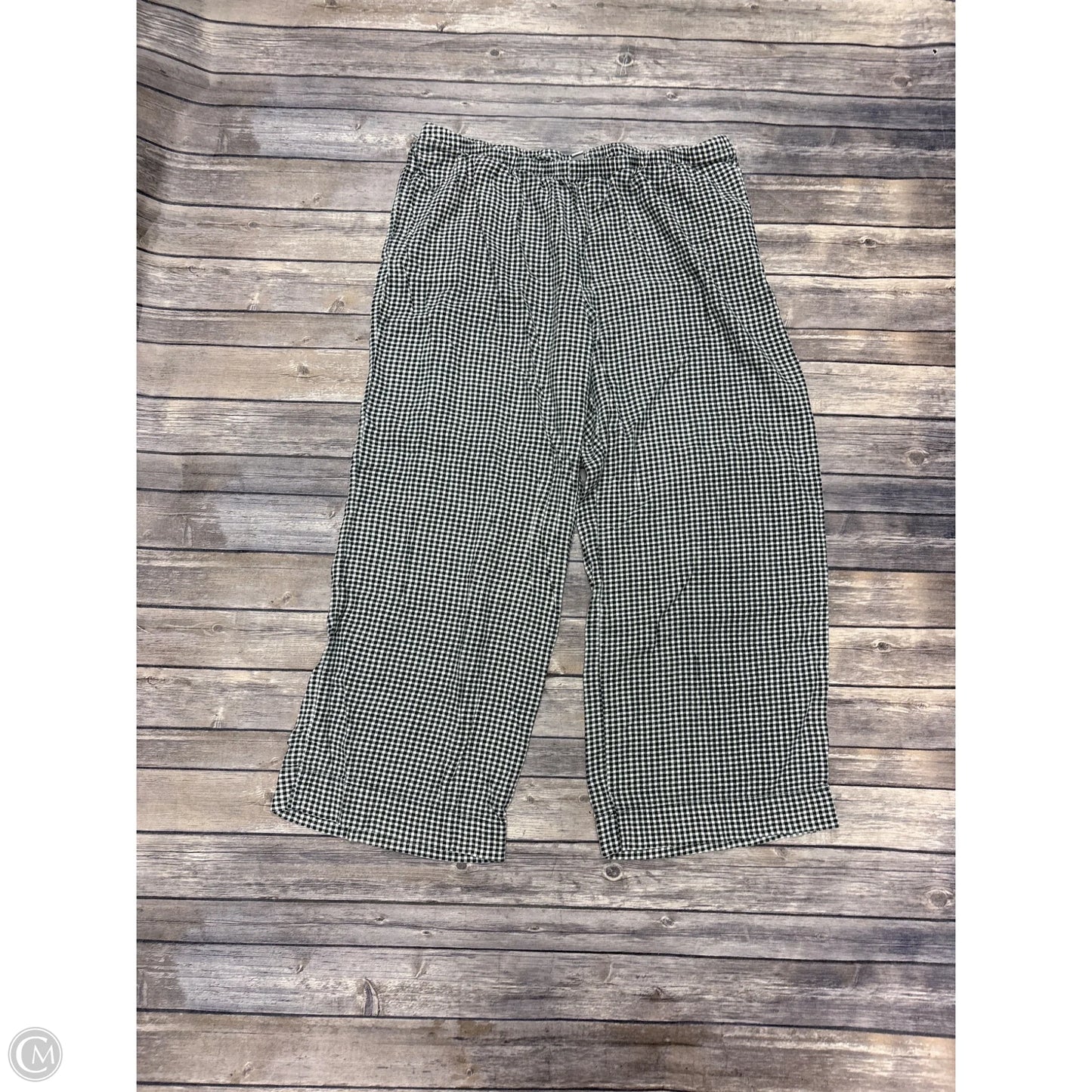 Pants Wide Leg By A New Day In Checkered Pattern, Size: Xl