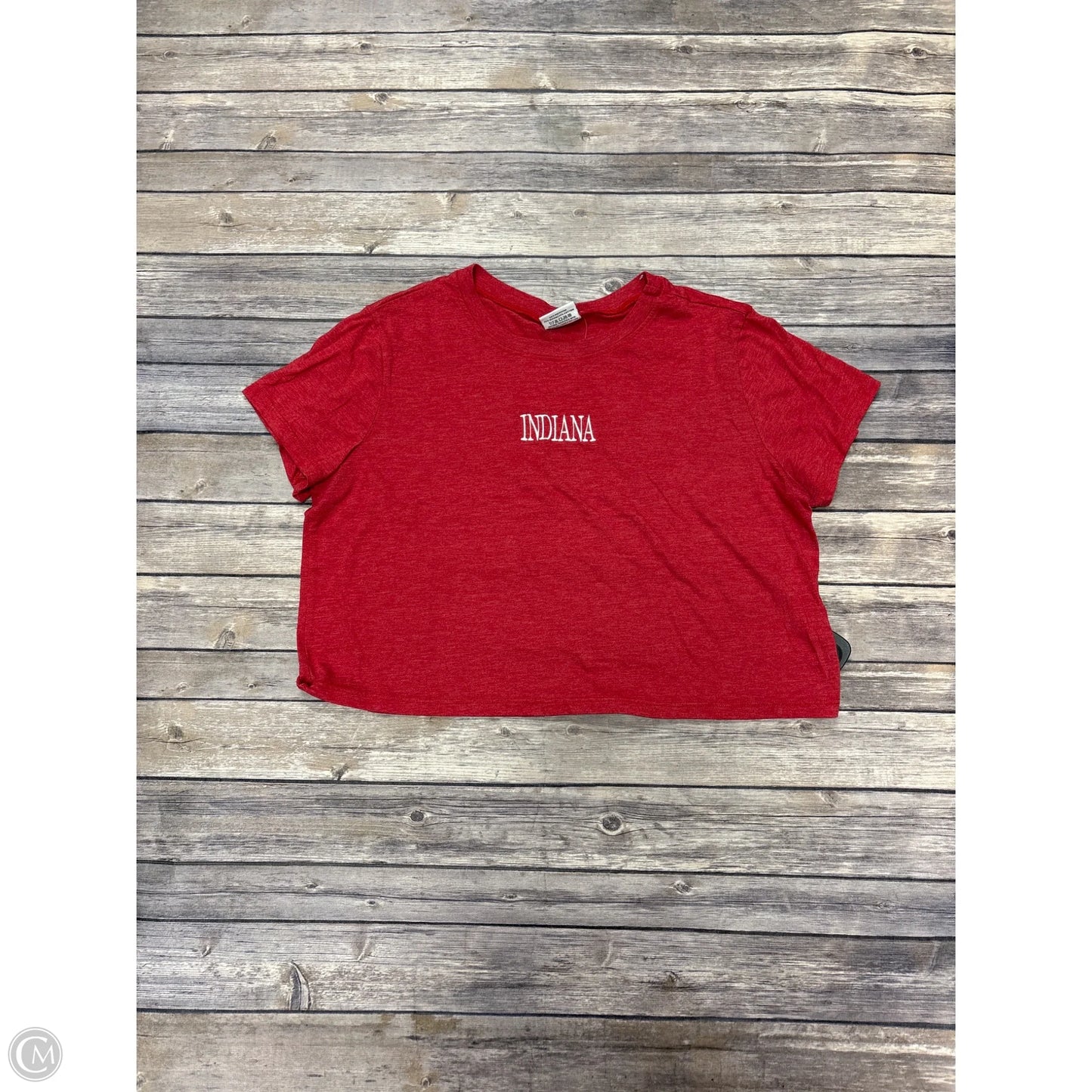 Top Short Sleeve By Cme In Red, Size: L