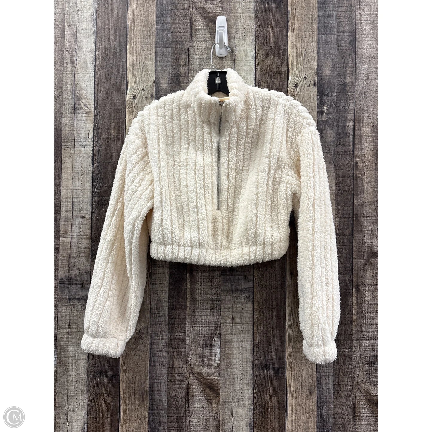 Top Long Sleeve By Shein In Ivory, Size: Xs