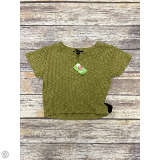 Top Short Sleeve By Forever 21 In Green, Size: S