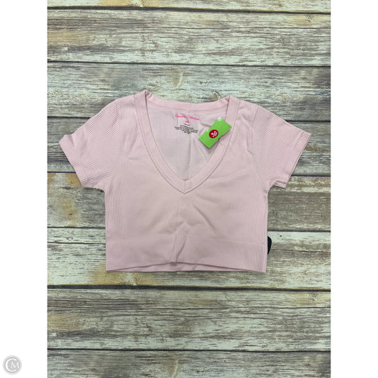 Top Short Sleeve By Cme In Pink, Size: S