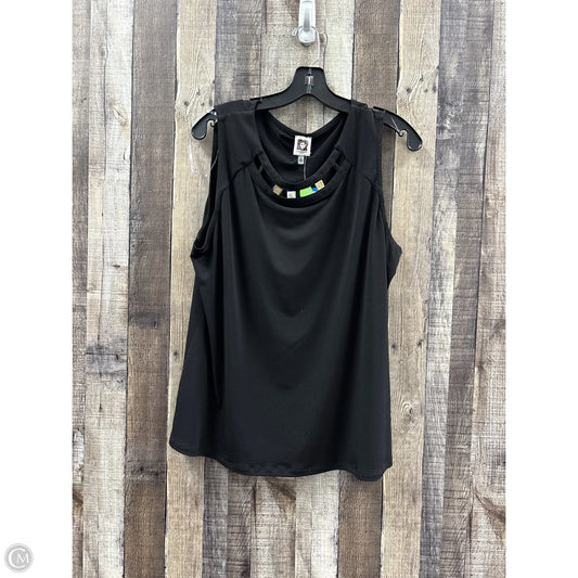 Top Sleeveless By Anne Klein In Black, Size: Xl