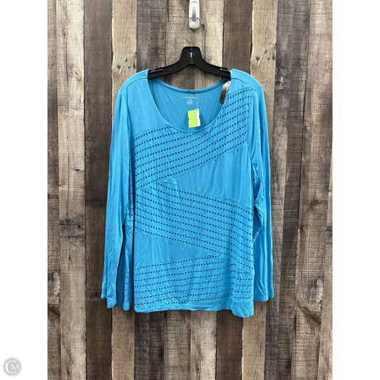 Top Long Sleeve By Lane Bryant In Blue, Size: 1x