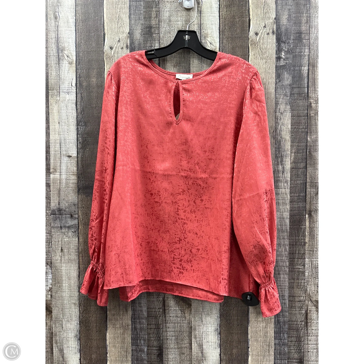 Top Long Sleeve By Chenault In Red, Size: Xl