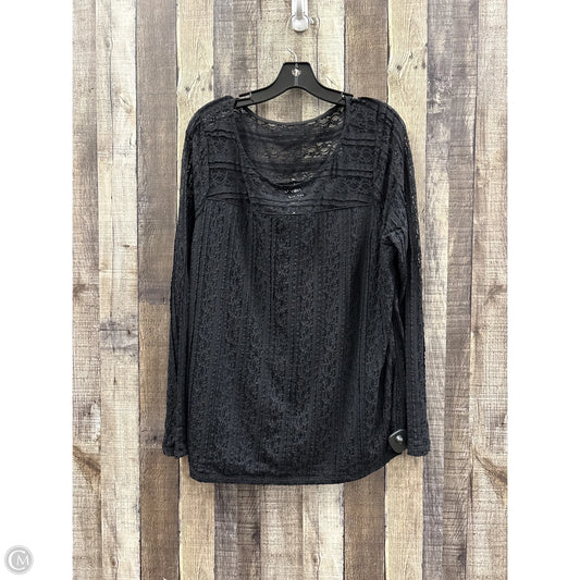 Top Long Sleeve By Lane Bryant In Black, Size: 14