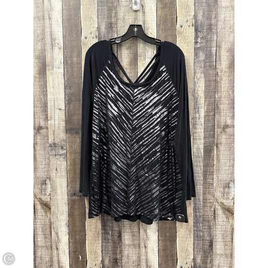 Top Long Sleeve By Livi Active In Black, Size: Xl