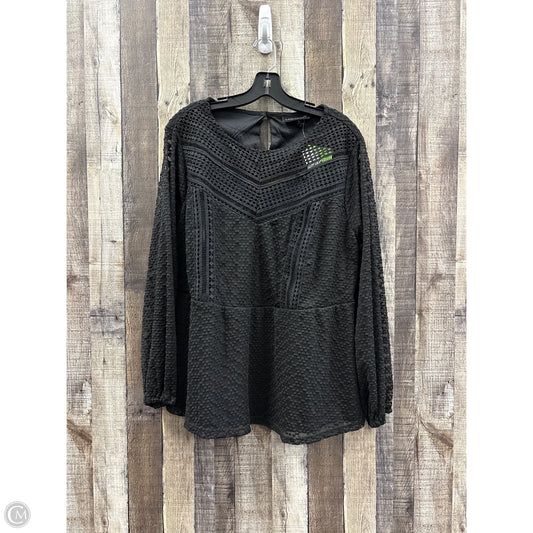 Top Long Sleeve By Lane Bryant In Black, Size: Xl