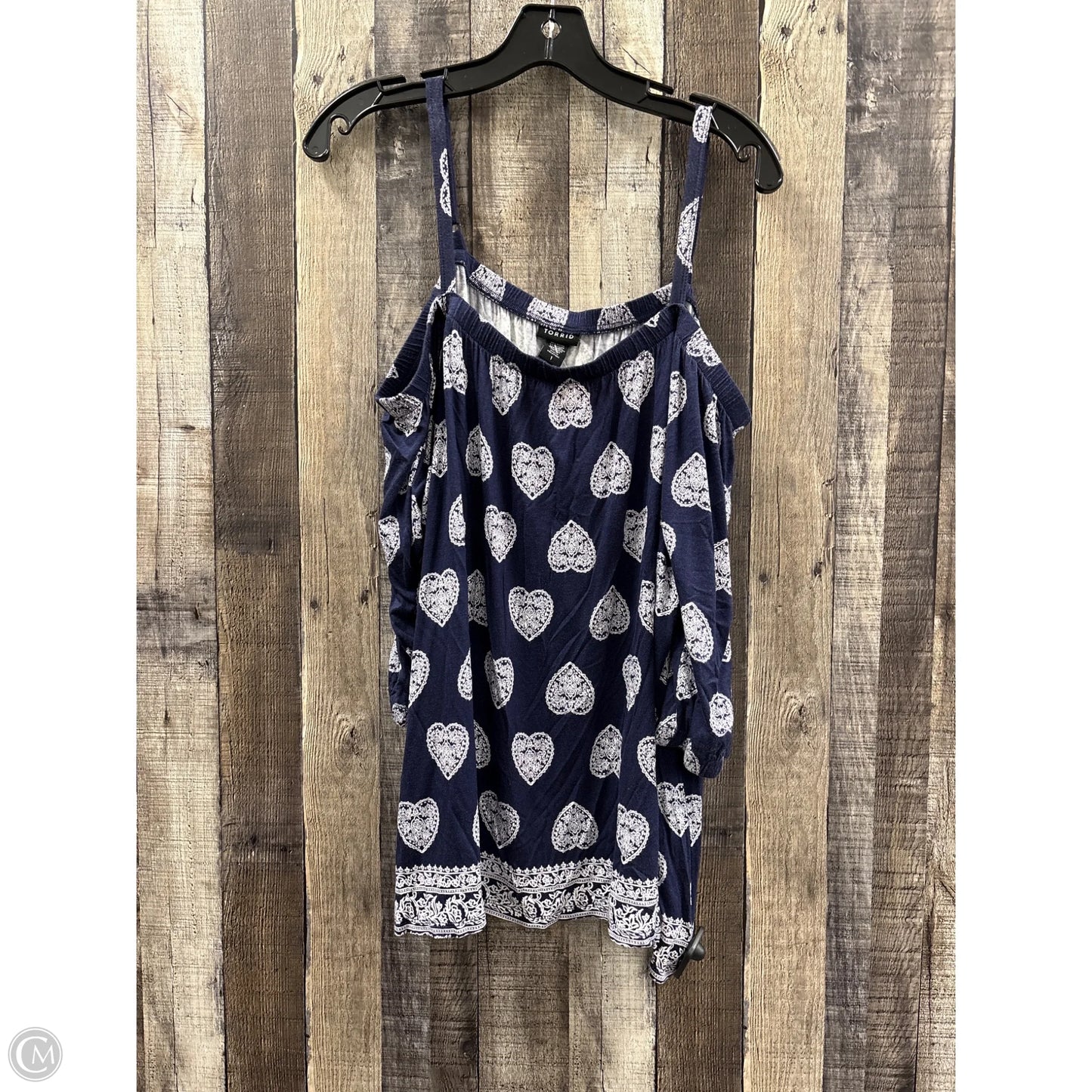 Top Short Sleeve By Torrid In Blue, Size: 1x