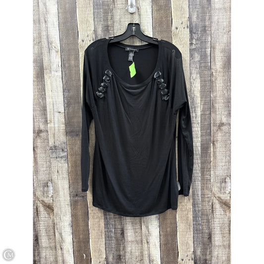 Top Long Sleeve By Inc In Black, Size: Xl