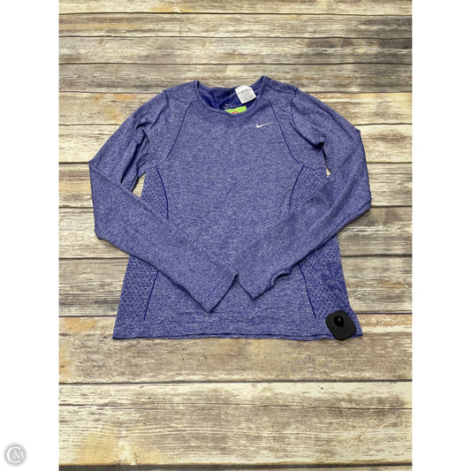 Athletic Top Long Sleeve Crewneck By Nike In Purple, Size: M