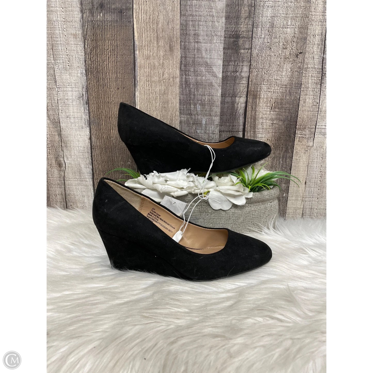 Shoes Heels Wedge By A New Day In Black, Size: 6