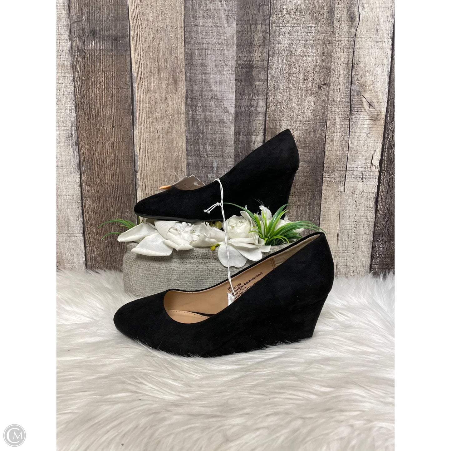 Shoes Heels Wedge By A New Day In Black, Size: 6
