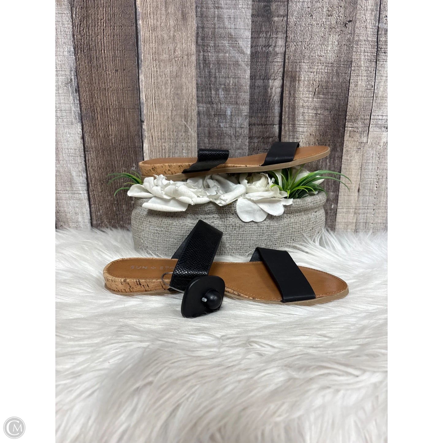 Sandals Flats By Cme In Black, Size: 6.5