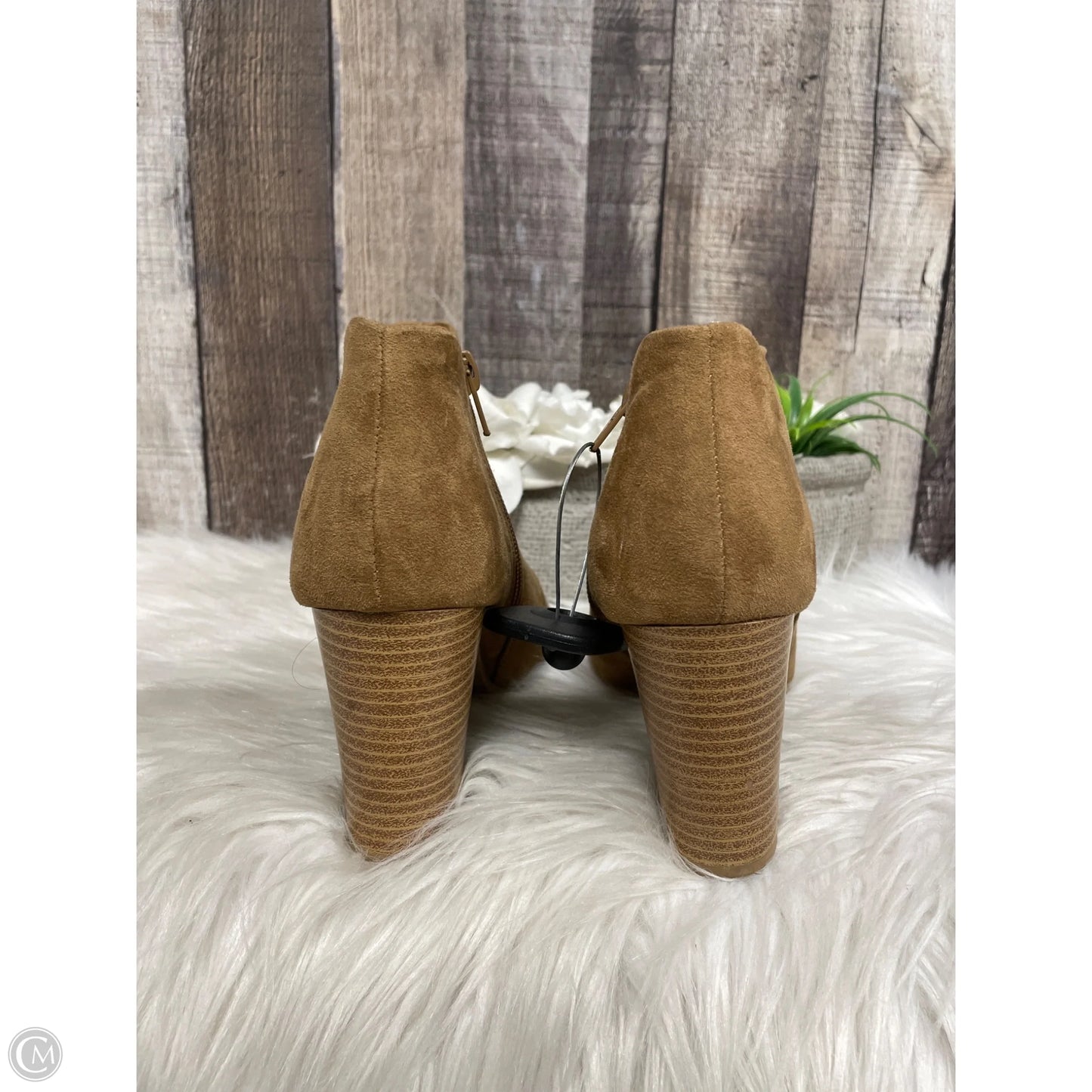 Boots Ankle Heels By Qupid In Tan, Size: 6.5