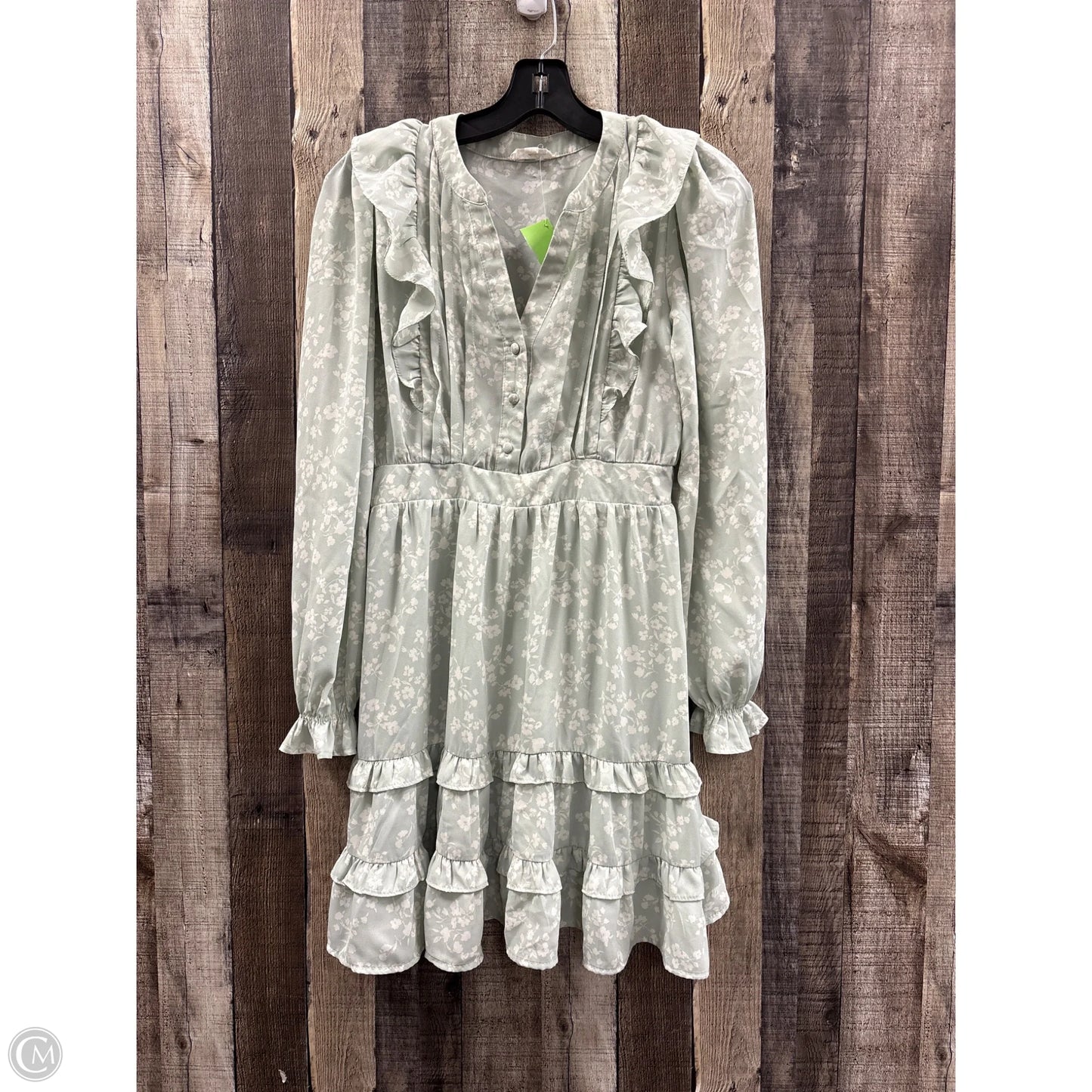 Dress Casual Short By By The River In Green & White, Size: S
