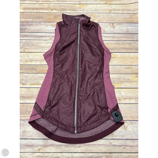 Vest Other By Lululemon In Maroon, Size: 6