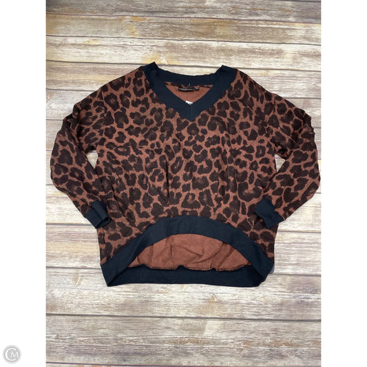 Top Long Sleeve By Cme In Animal Print, Size: S