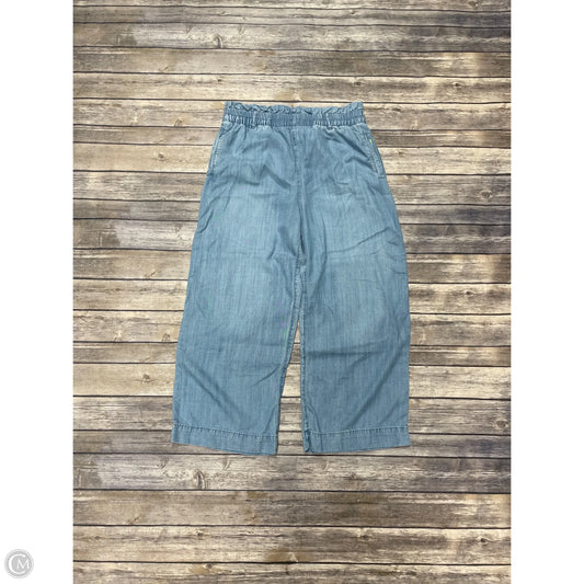 Pants Cropped By Chelsea And Theodore In Blue, Size: Sp