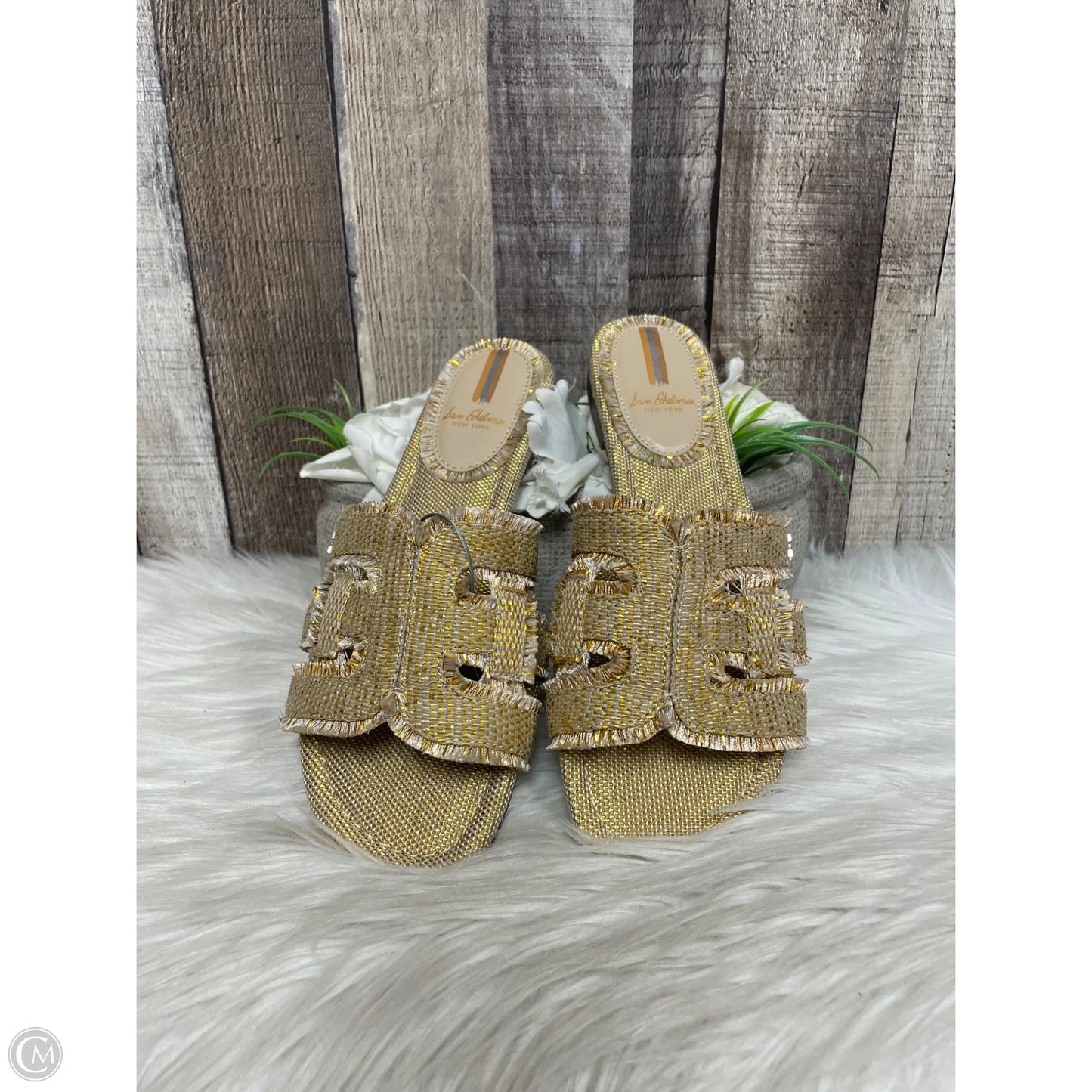 Sandals Flip Flops By Sam Edelman In Gold, Size: 8
