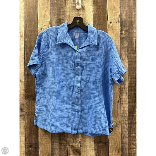 Top Short Sleeve By Decree In Blue, Size: S