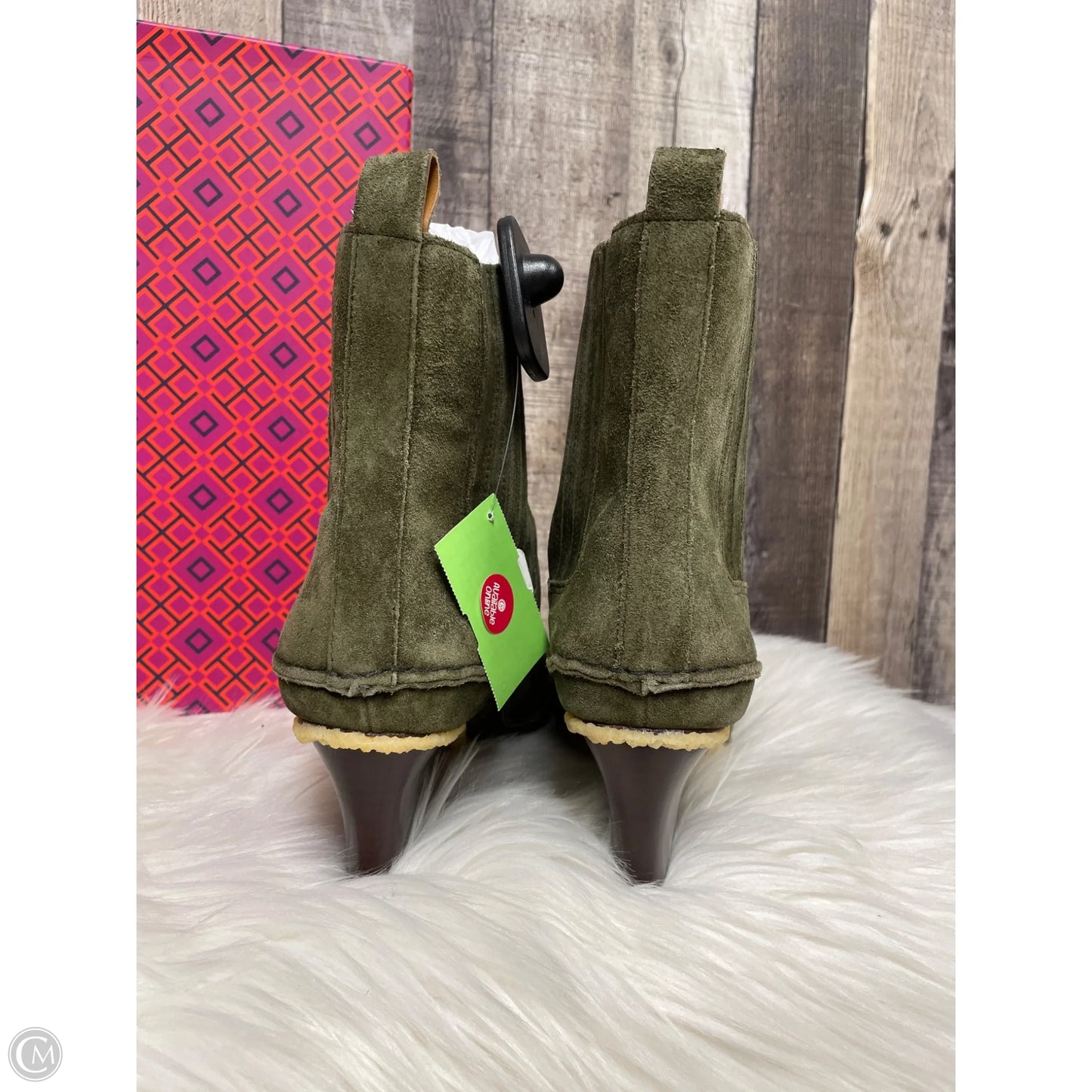 Boots Designer By Tory Burch In Green, Size: 8