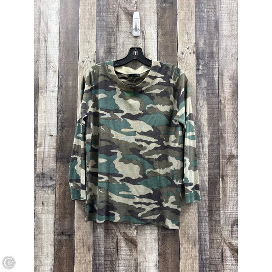 Top Long Sleeve By J. Crew In Camouflage Print, Size: L