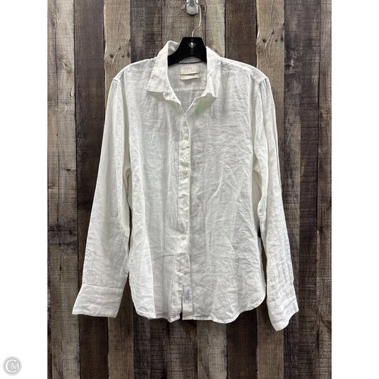 Top Long Sleeve By J. Crew In White, Size: S