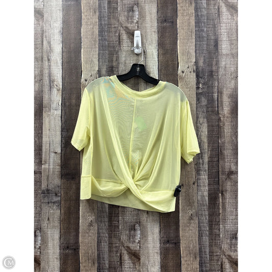 Athletic Top Short Sleeve By Calia In Yellow, Size: M
