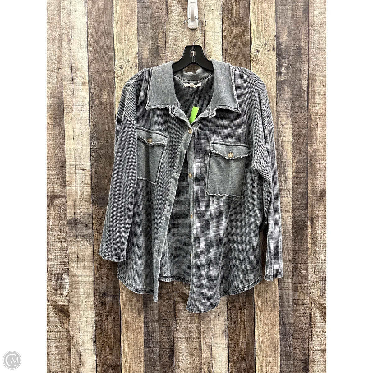 Top Long Sleeve By Cmf In Grey, Size: S