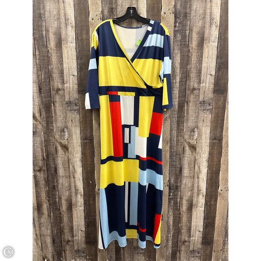 Dress Casual Maxi By Cmf In Multi-colored, Size: L