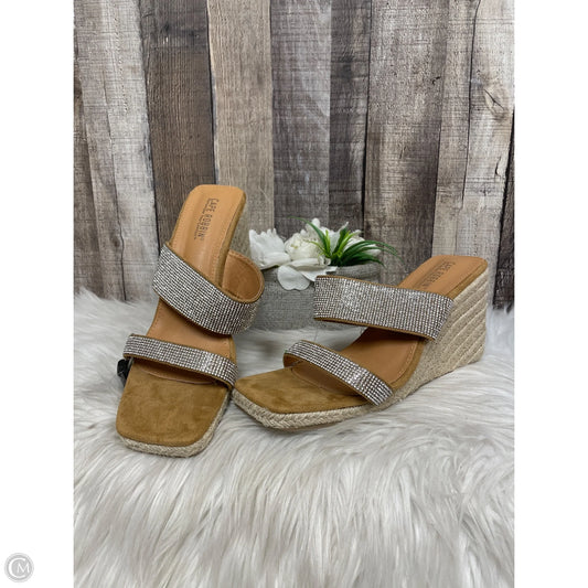 Sandals Heels Wedge By Cape Robbin In Silver, Size: 10