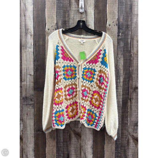 Sweater Cardigan By Umgee In Multi-colored, Size: S