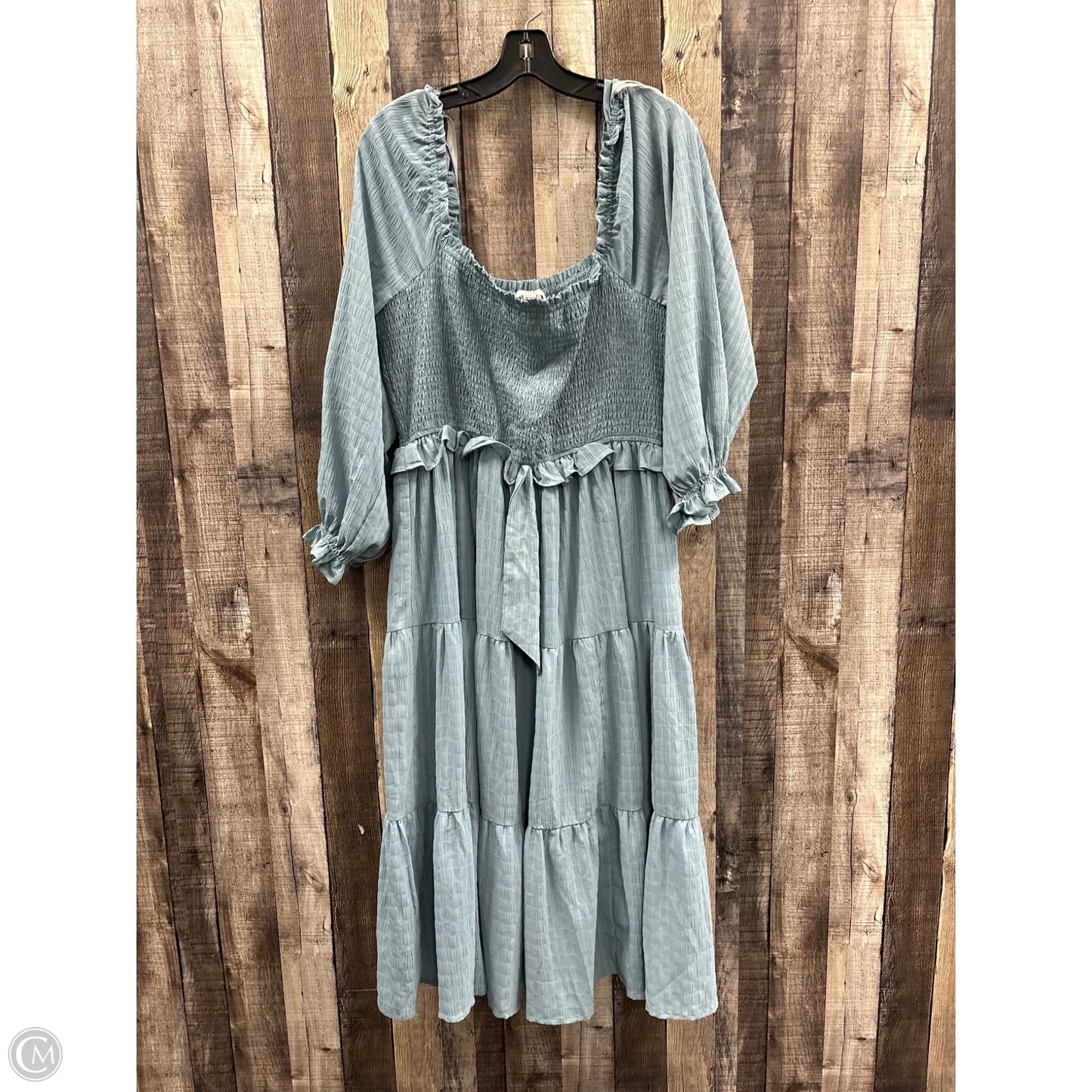 Dress Casual Midi By Arula In Blue, Size: 1x