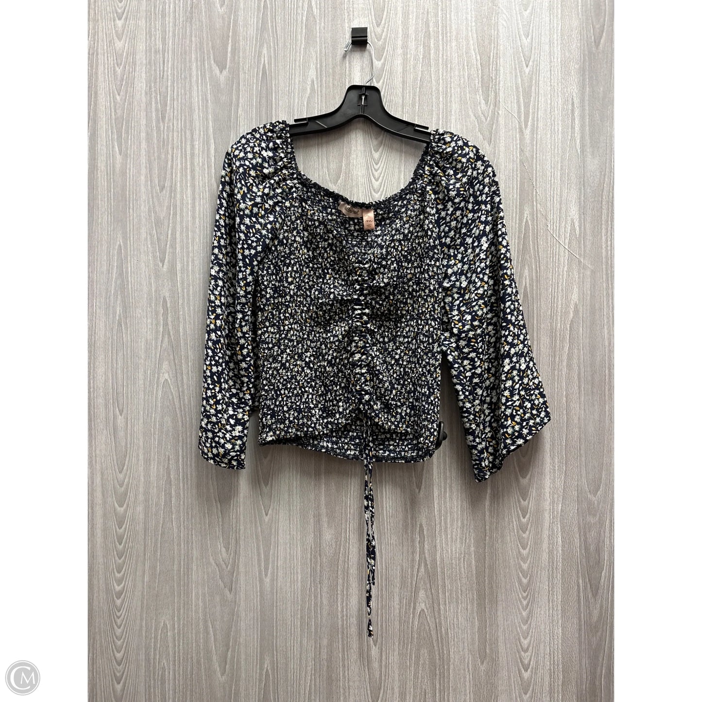 Top Long Sleeve By Willow & Root In Floral Print, Size: M
