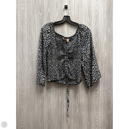 Top Long Sleeve By Willow & Root In Floral Print, Size: M