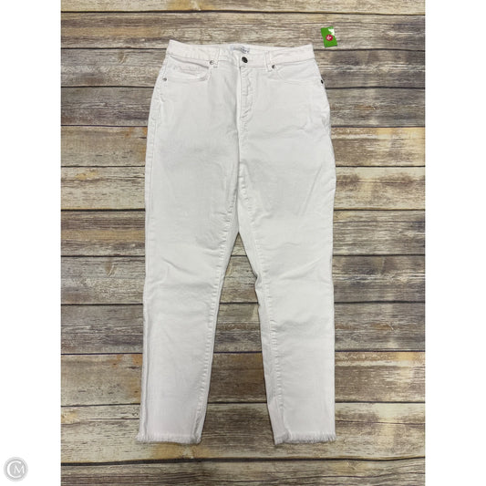 Jeans Straight By Loft In White Denim, Size: 10