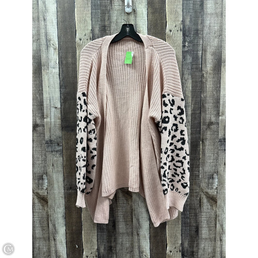Sweater Cardigan By Shein In Pink, Size: 3x