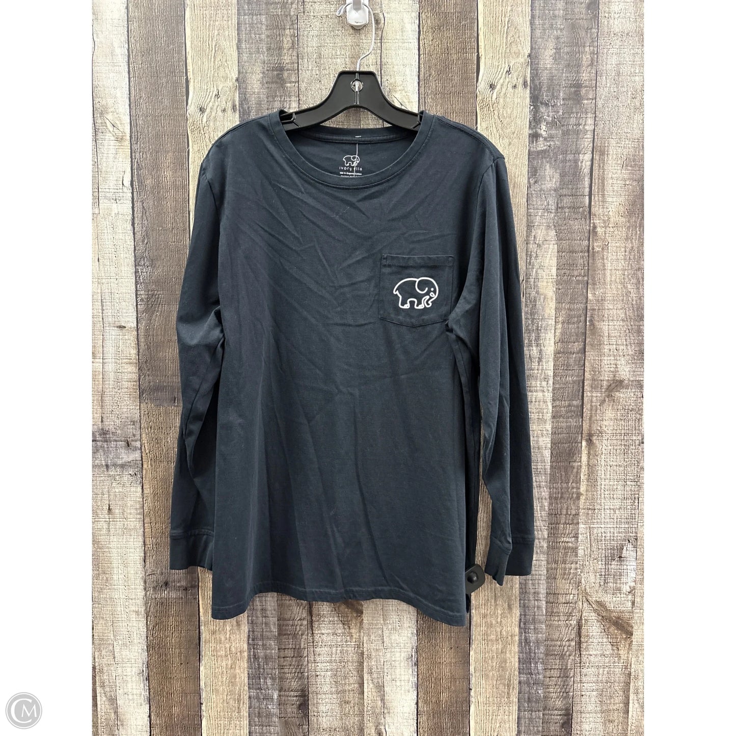 Top Long Sleeve By Ivory Ella In Black & White, Size: Xl