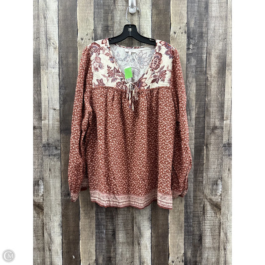 Top Long Sleeve By Maurices In Multi-colored, Size: 1x