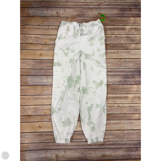 Jeans Straight By Forever 21 In Green & White, Size: S