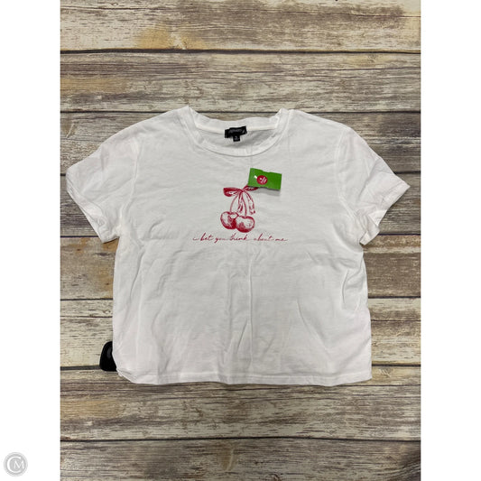 Top Short Sleeve By Originality In White, Size: S