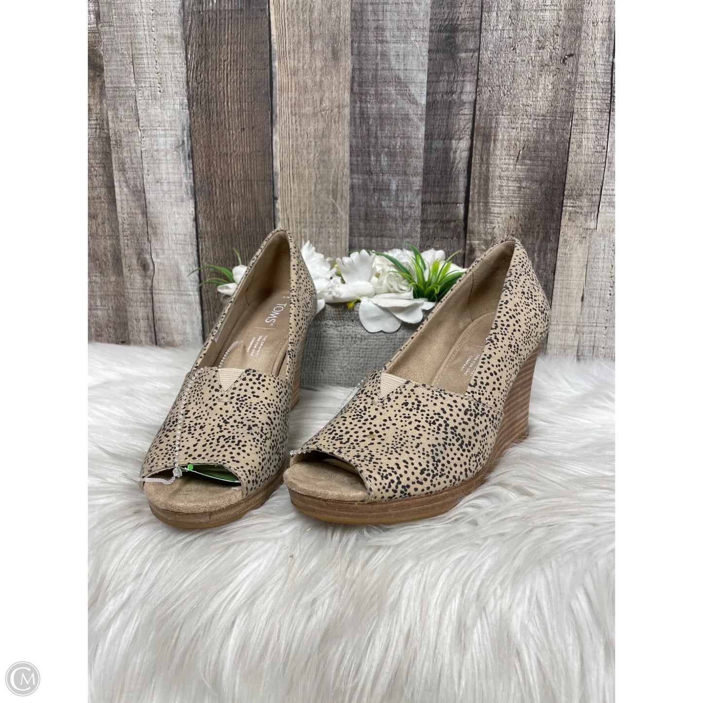 Shoes Heels Wedge By Toms In Animal Print, Size: 7