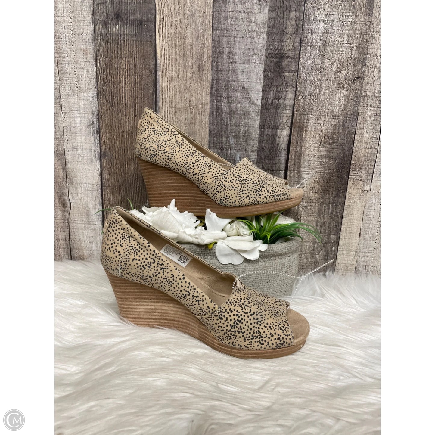 Shoes Heels Wedge By Toms In Animal Print, Size: 7