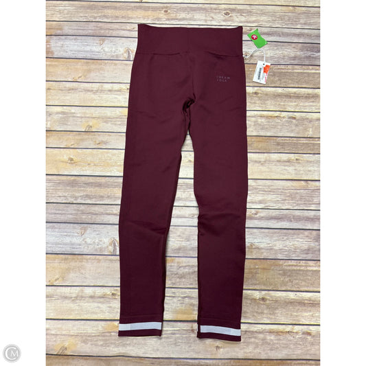 Athletic Leggings By Cmc In Maroon, Size: M